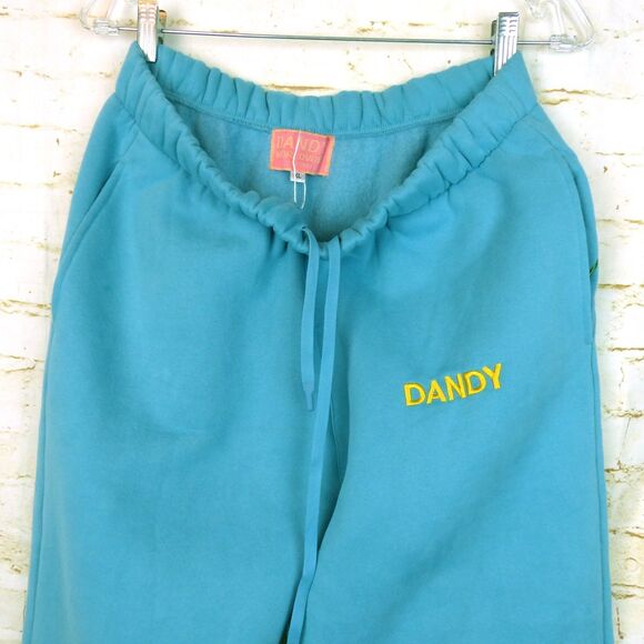 Dandy Worldwide Sweatpants Womens XL Blue Gift Giving Floral Embroidered Lounge - Picture 9 of 16